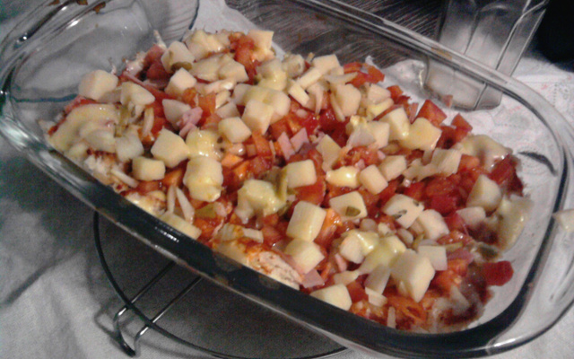 Pizza de pão de forma