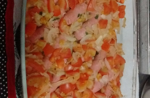 linguiça de frango ao forno