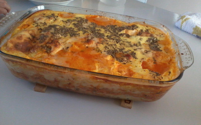 Lasanha caseira de frango