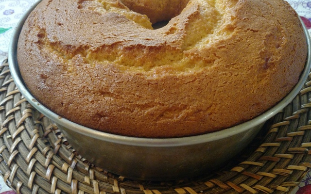 Bolo de fubá no liquidificador