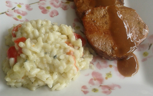 Risoto de queijo gorgonzola