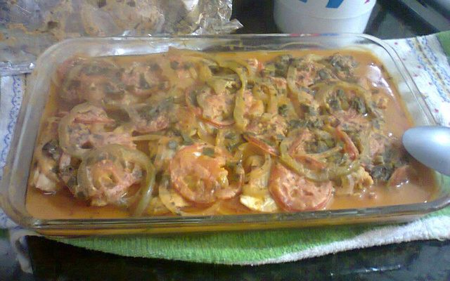 Filé de merluza ao forno