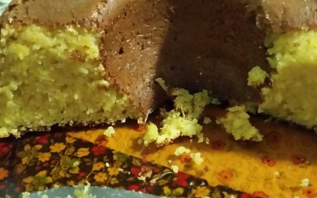 Bolo de milho com leite condensado e coco (sem farinha de trigo)