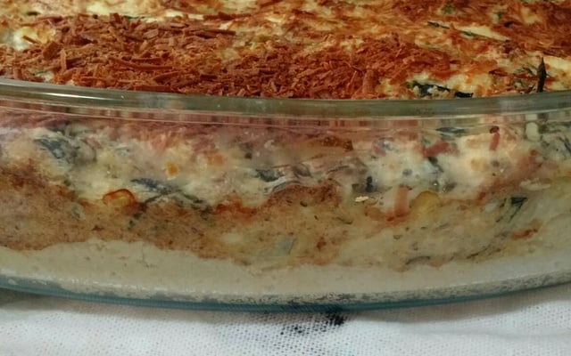 Torta de brócolis com ricota