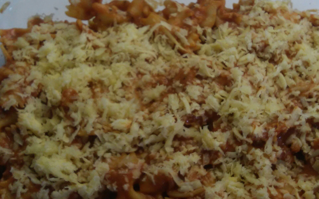 Farfalle com requeijão