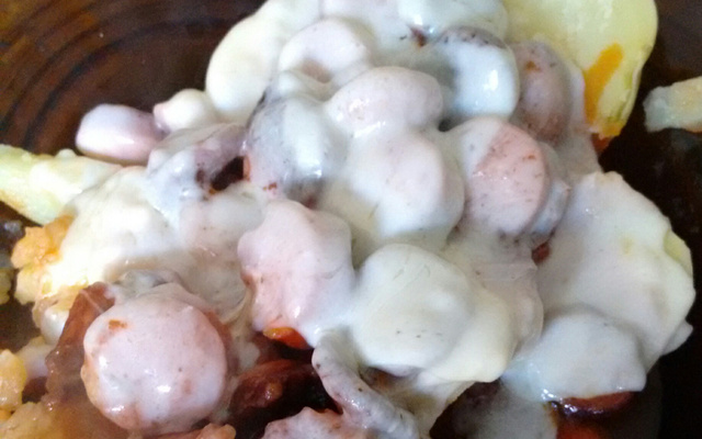 Batata recheada de microondas