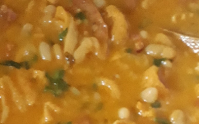 Feijão branco com dobradinha