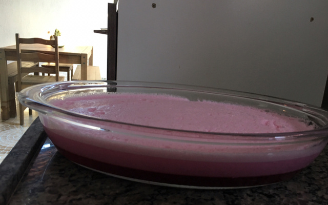 Gelatina com leite condensado