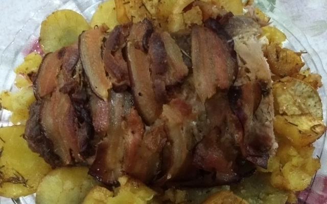 Lombo assado com batata doce