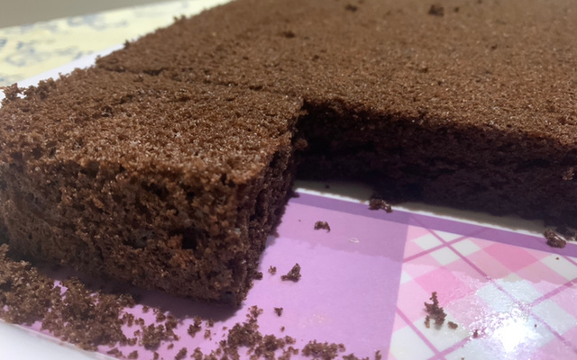 Bolo de chocolate feito com cacau