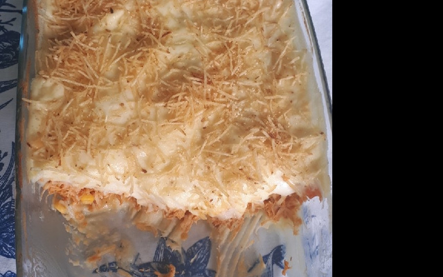 Escondidinho de frango com batata