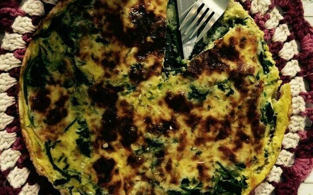 Quiche de espinafre e mussarela