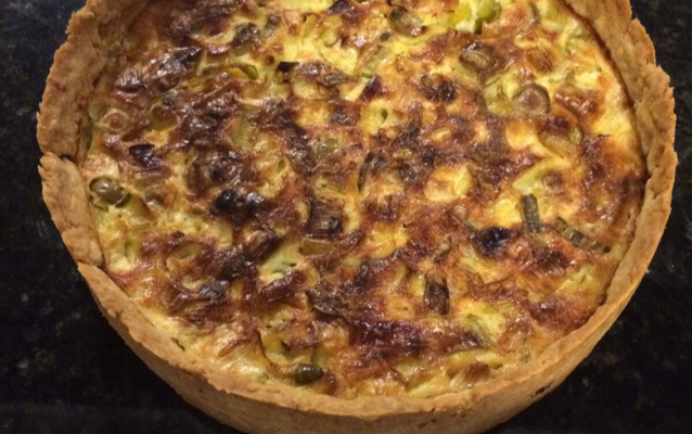 Quiche de alho poró