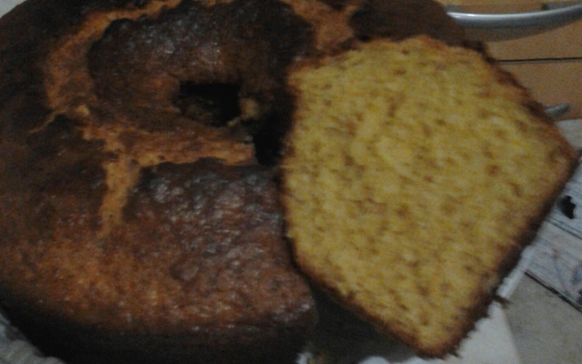 Bolo de milho de sobras de curau