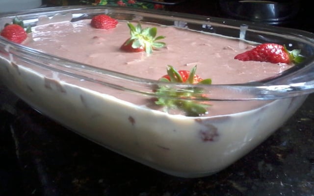 Delicia gelada de morango