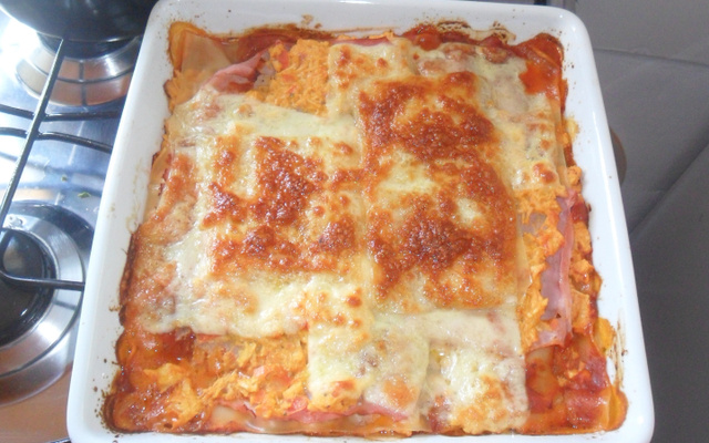 Lasanha de frango cremoso da Ju