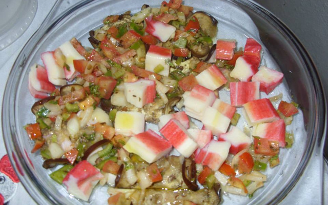 Salada de berinjela no forno