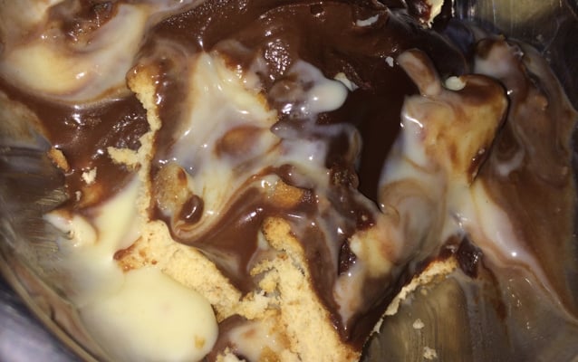 Pavê de baunilha e chocolate