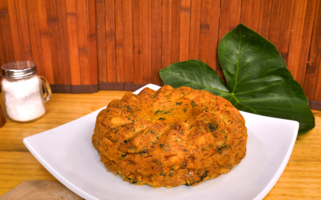 Bolo salgado com taioba