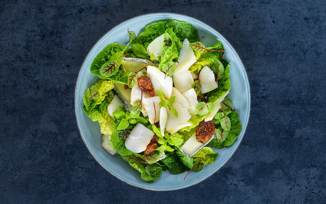 Salada de Bacalhau com queijo e figos