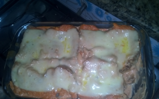 Torta de frango e pão