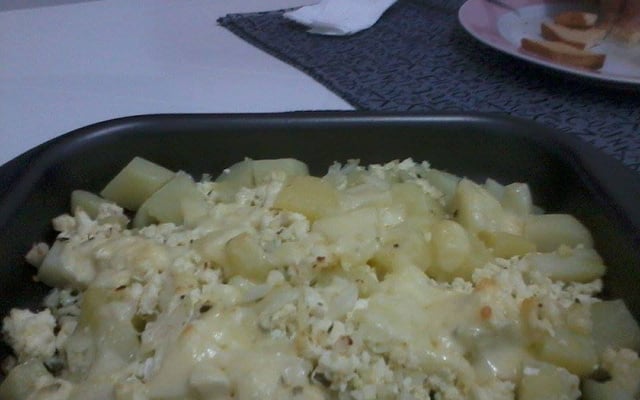 Batatas com ricota ao forno
