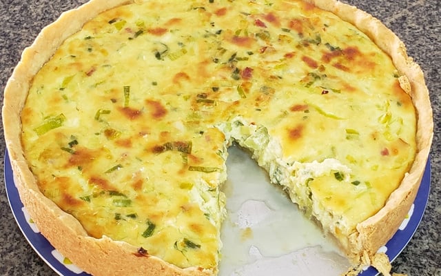 Quiche de alho poró