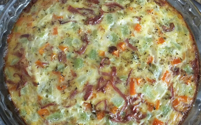 Souflé de chuchu em pedaços