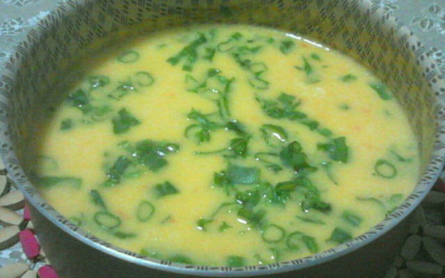 Sopa de mandioquinha com cenoura