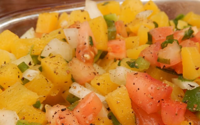 Salada rústica de mandioquinha