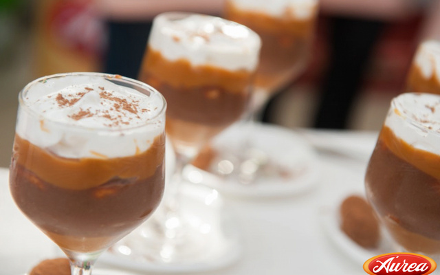 Pavê de Doce de Leite e Brigadeiro - Áurea