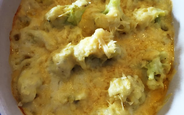 Couve-flor gratinada