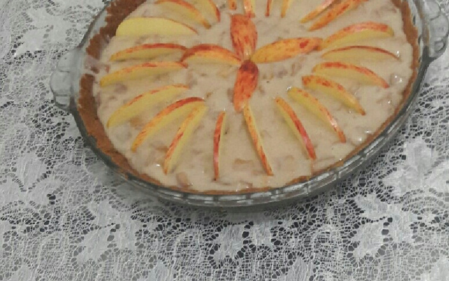 Torta de maçã com massa de bolacha