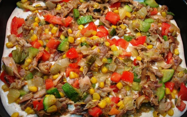 Torta da sobra (frango ensopado com legumes)