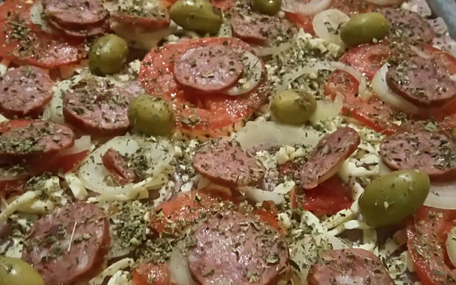 Pizza de pão de forma