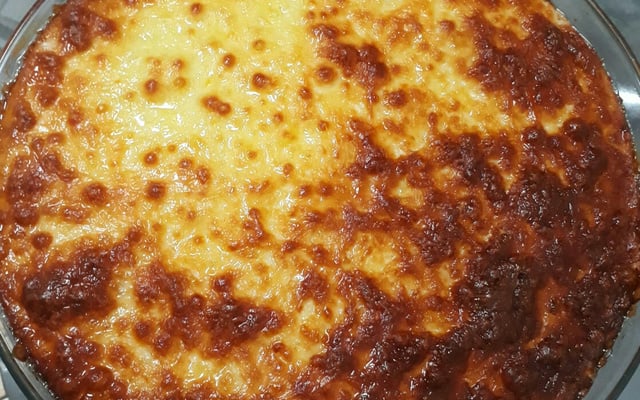 Gratinado de batata com frango