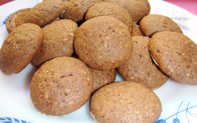 Biscoitos de chocolate e aveia