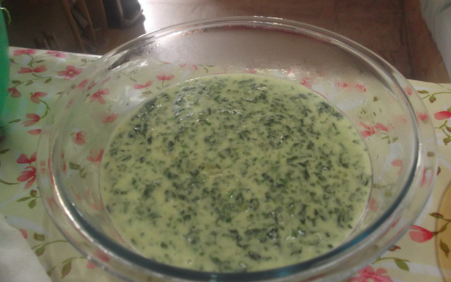 Meu creme de espinafre