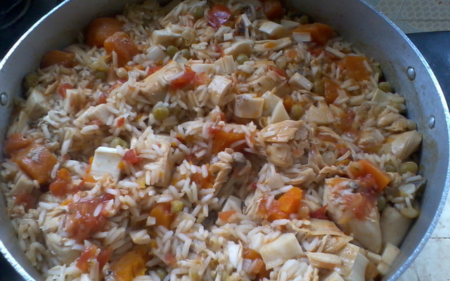 Galinhada com palmito