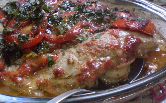 Filé de peixe ao forno