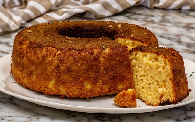 Bolo de fubá simples