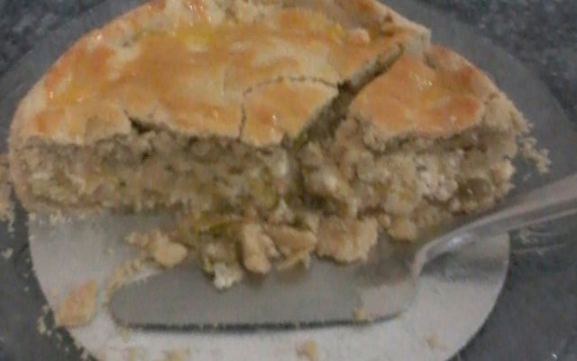 Torta de alho poró com ricota