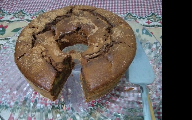 Bolo facil de banana e aveia