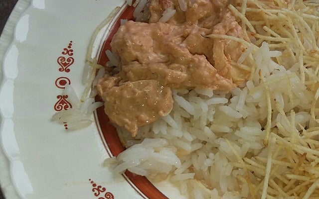 Estrogonofe de camarão