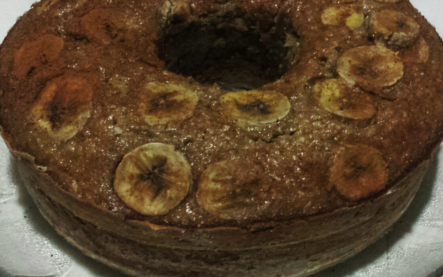 Bolo de aveia com banana
