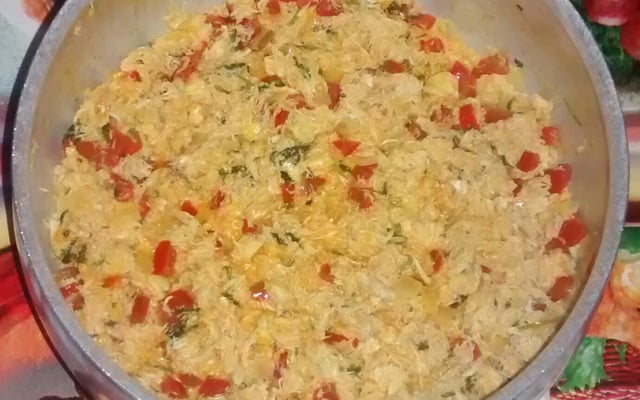 Catado de siri ao leite de coco