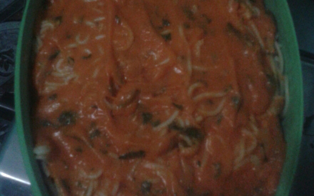 Macarrão com molho de abóbora