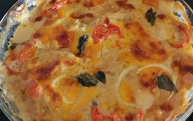 Abobrinha com queijo