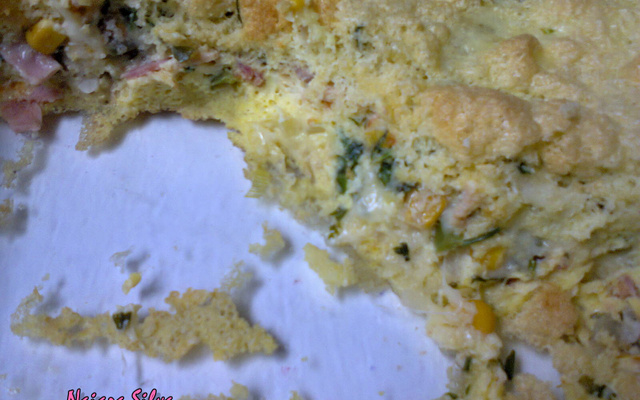 Frigideira de queijo e presunto