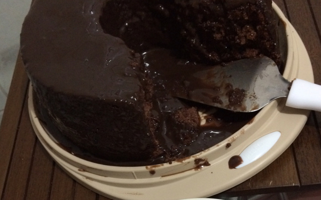 Bolo de chocolate no liquidificador